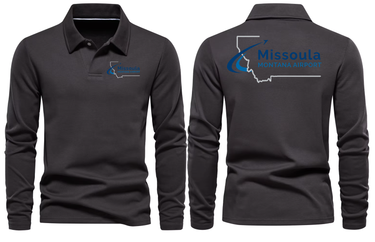 MISSOULA AIRPORT LONG SLEEVE POLO